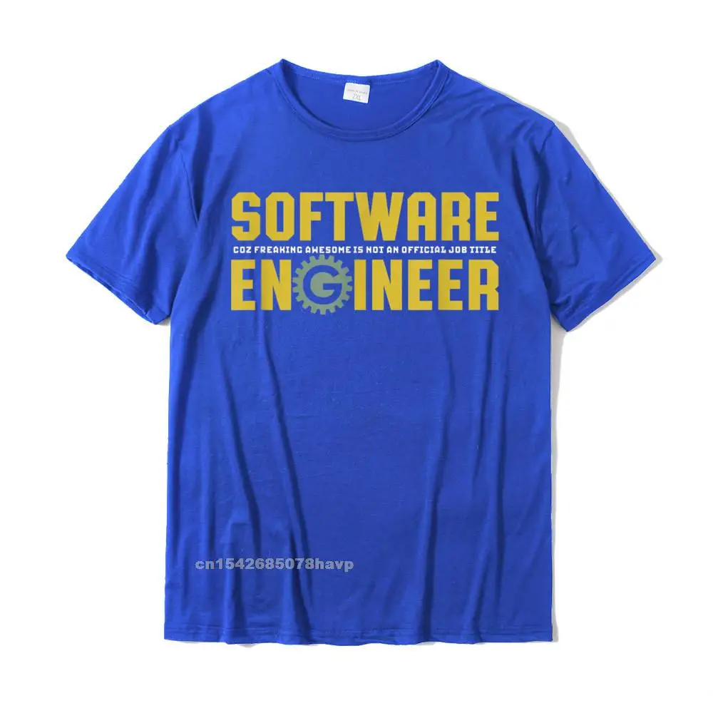 Europe Casual NEW YEAR DAY 100% Cotton O Neck Adult Tops Tees Normal T-Shirt 2021 New Fashion Short Sleeve T Shirt Funny Geek Engineer T-shirt for Software Engineering Major__969. blue
