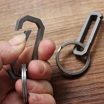 

S/L Titanium Alloy EDC Fast Hanging Mountaineering Buckle Outdoor Flashlight Buckle Automobile Keybuckle