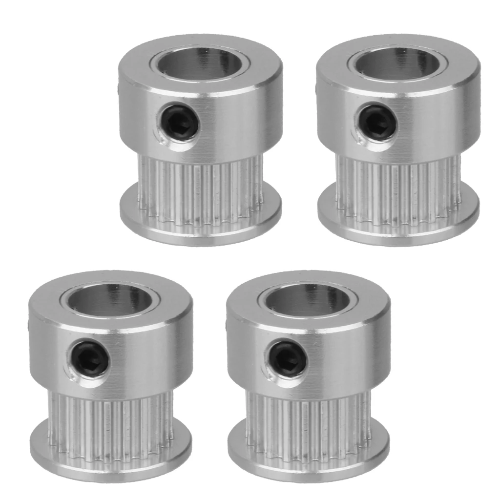 4pcs 3D Printer Extrusion Wheel (Bore 8mm) - Stainless Steel Gear Wheel 20 Tooth for 3D Printer, Extruder