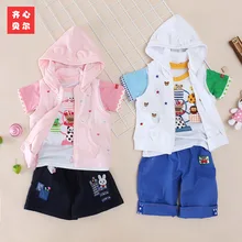 Стиль, детский жилет с капюшоном, японский стиль, мультяшный принт, полная вышивка, детский жилет, топы, детская одежда