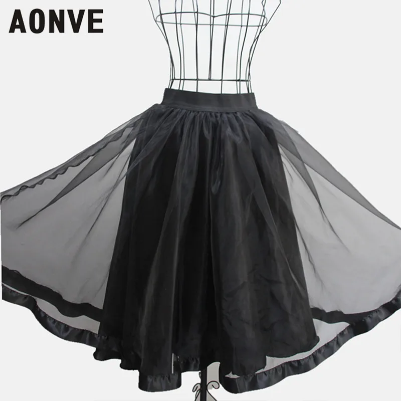 AONVE длинная юбка женская черная Готическая сетчатая юбка модная миди юбка эластичная талия готическая одежда женская уличная