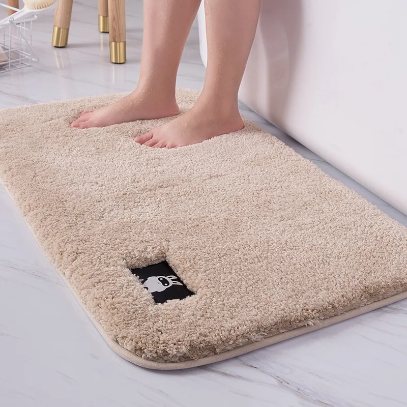 

Absorbent Floor Mats For Bathrooms And Toilets Thickened Thickened Bedroom Entrances Non-Slip Plush Material Can Machine Washed