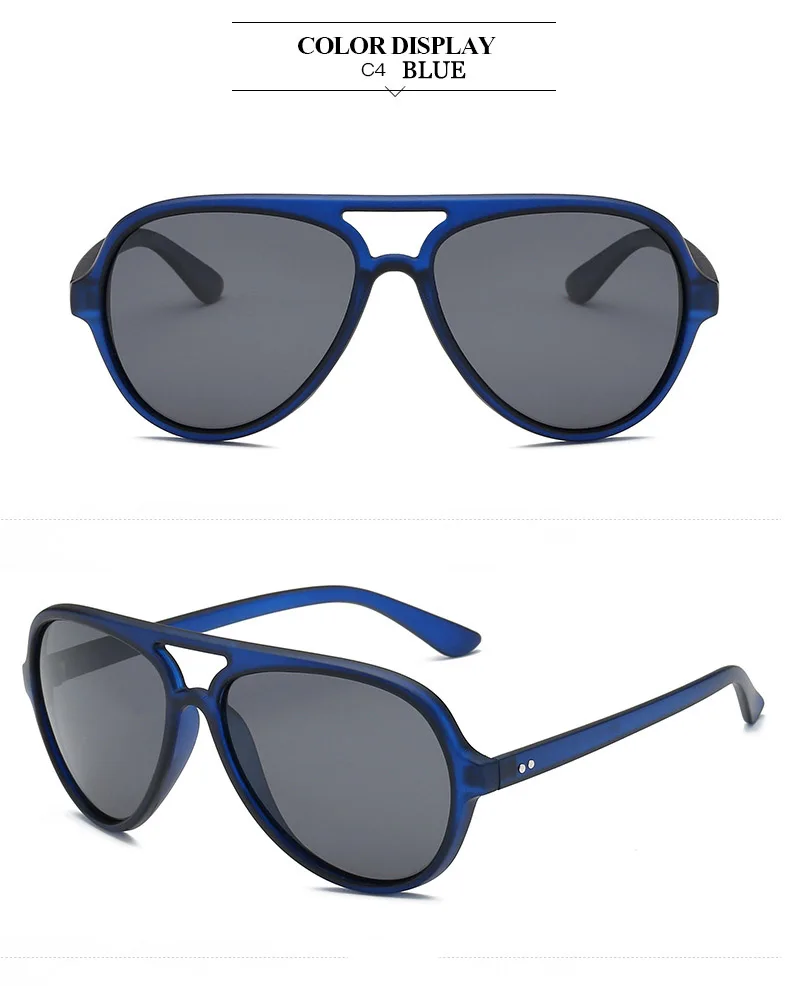 MIZHO Plastic Polaroid Sunglasses Women Brand Designer Blue Sexy Ladies Vintage Pilot Glasses Driving Men Shades