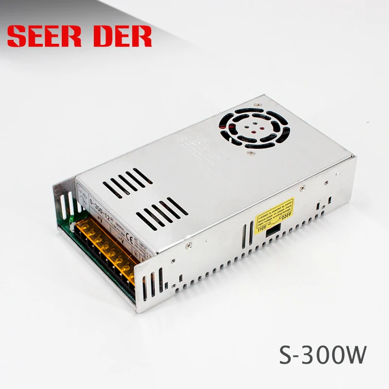 12 В 25 А 300 Вт ac dc источник питания ампер светодиодный режим переключения smps