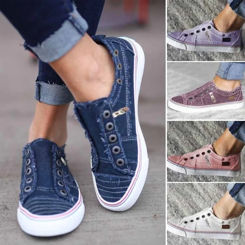 womens canvas slip on sneakers