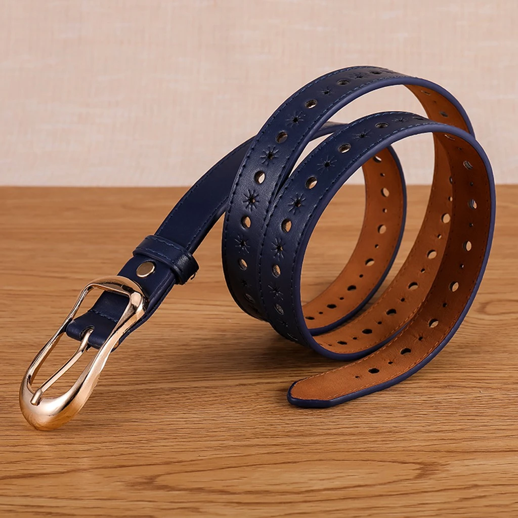 Women Fashion Wide Leather Belt Pure Color Waistband Carved Cow Skin Belts For Jeans Top Quality Female Straps Vintage Femme 916