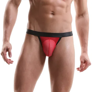 

Men's Underwear Sexy Underwear Mesh Breathable Comfort Pants Sexy Underpants Briefs Men buttocks Hollow thong Low Waist Bikini