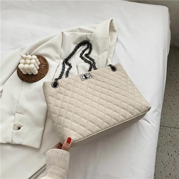 

Ladies Shoulder Bags Chain Bags Fashion Big Bags Lingge Women's Bags Large Capacity Shopping Bags Messenger Bags Women's Bags