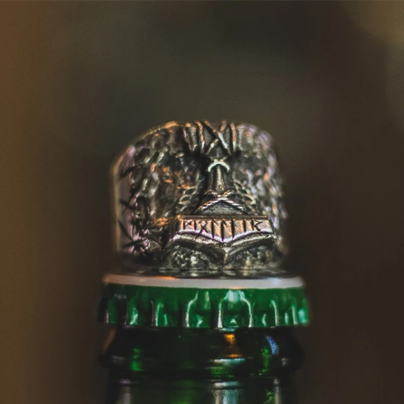 EYHIMD Son of Odin Thor Hammer байкерское кольцо Viking Mens Mjolnir Рунический Амулет из нержавеющей