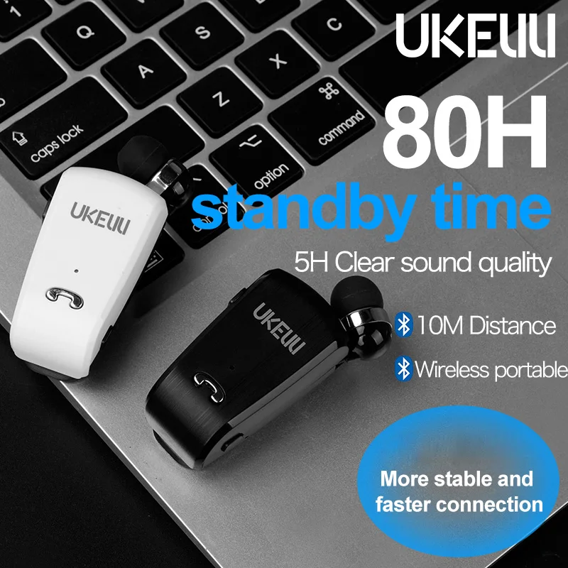 Wireless Retractable Bluetooth 4 0 Headset Smart One to Two Stereo Earphones NC99