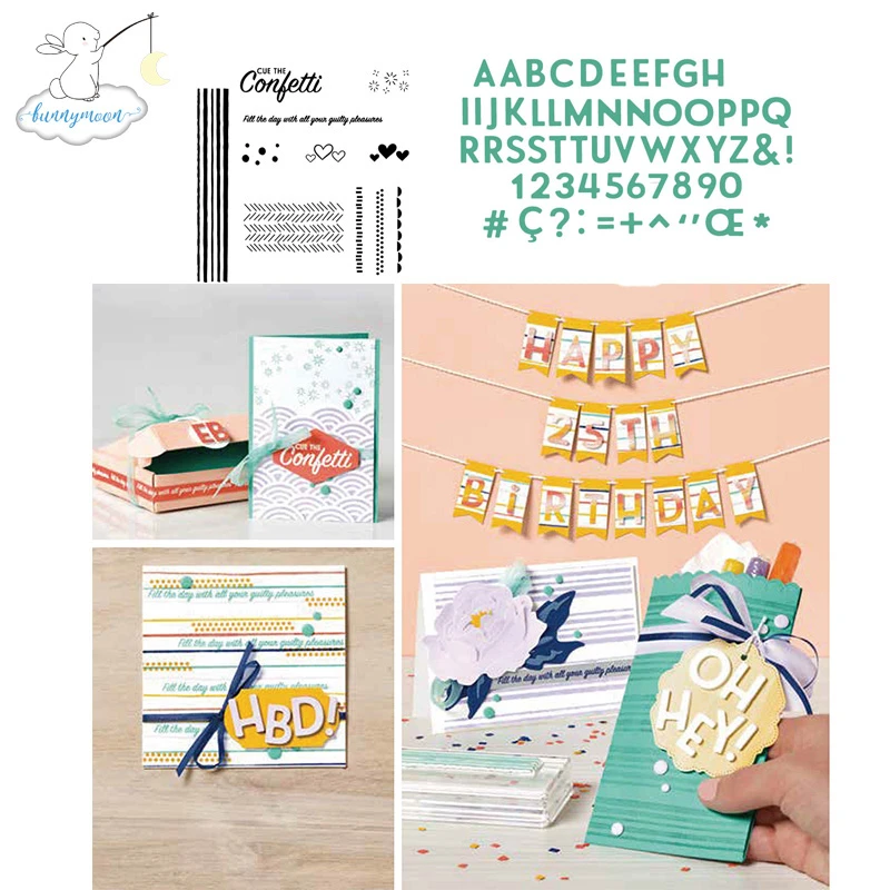 CH PLAYFUL ALPHABET Metal Cutting Dies and Stamps For DIY Scrapbooking Decorativ