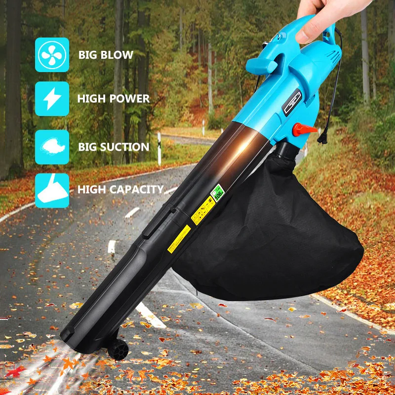 

220V 3000W Электрический лист выдувные машины всасывающая машина для листьев лист машина Шредер листьев для выдувной и сосать сломанные листья