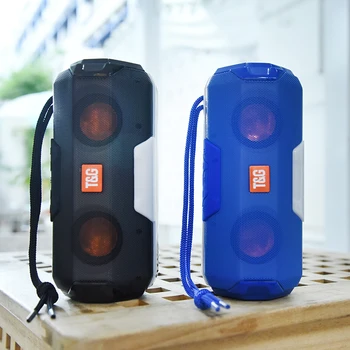 

TG143 Outdoor Portable LED Wireless Bluetooth Speaker 3D Stereo Surround Subwoofer Waterproof Sound Bar Support FM Radio TF USB