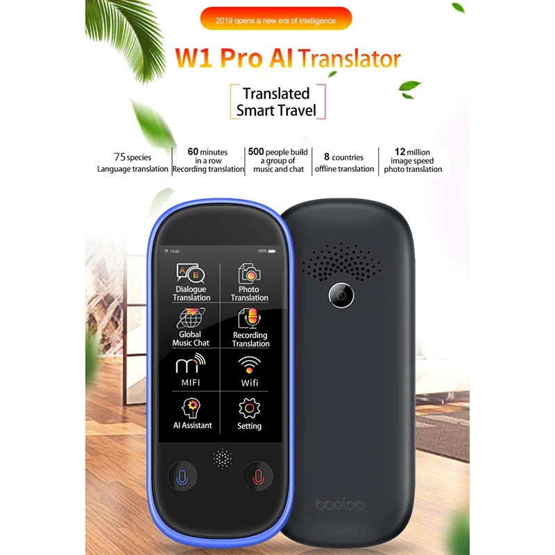 K1 Pro Photo Translation AI Smart Voice 75 Languages Real-Time Face-To-Face WIFI 2.4inch TFT 12MP Multi-Function Translator(Gray K1 Pro Photo Translation AI Smart Voice 75 Languages Real-Time Face-To-Face WIFI 2.4inch TFT 12MP Multi-Function Translator(Gray