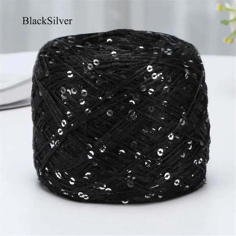 2pcs(200g) Fashion Summer Ice Silk Line Feature Sequins Line Yarn Diy Hand-knitted Wool Thread Sweater Scarft Hats Accessories