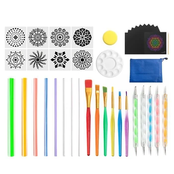 

Mandala Dotting Tools Set for Painting Rocks Pottery Portable Multifunction Embossing Dot Kit Dotting Tool Set Handwork