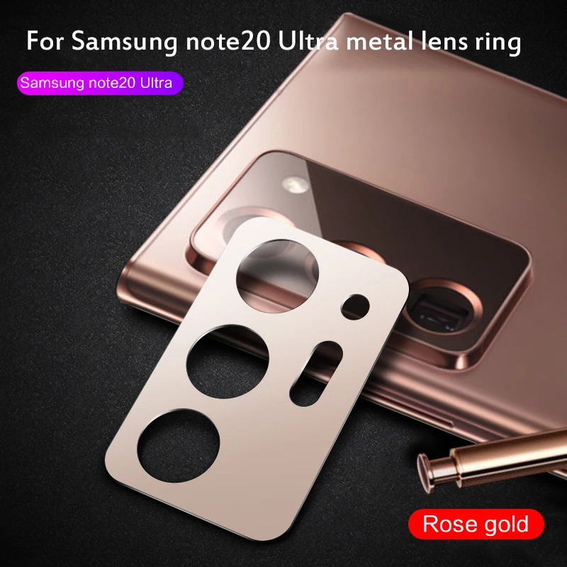 1Pcs Camera Protector For Samsung Note 20/Ultra Aluminum Alloy Metal Rear Lens Protection Ring Case Cover Tempered Glass Film