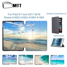 MTT пляжный чехол с принтом для iPad 9,7 дюймов модель A1893 A1954 из искусственной кожи флип-стенд смарт-чехол для iPad 9,7 '' A1822 A1893