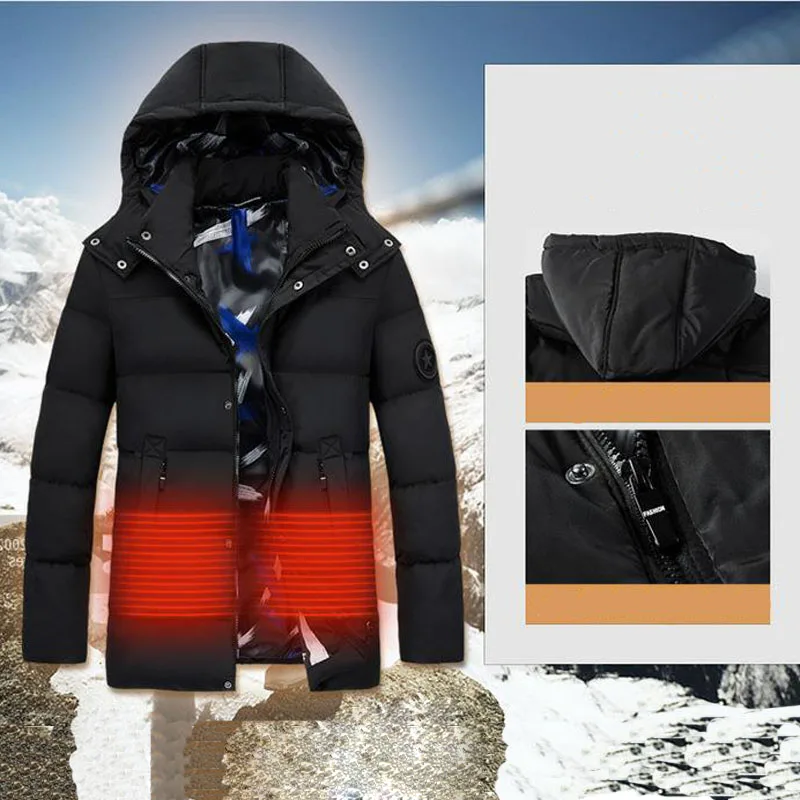 

Men's Winter Outdoor Heating Sleeveless Jacket Heated Smart USB Work Coats Adjustable Temperature Control Safety Clothing DSY036