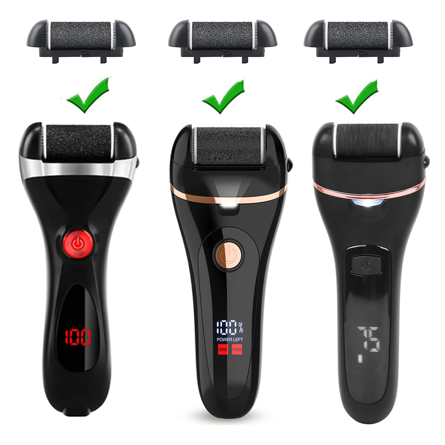 6Pcs Foot care tool Heads Hard Skin Remover Refills Replacement Rollersfor Cracked Heels Calluses and Dead Skin 5