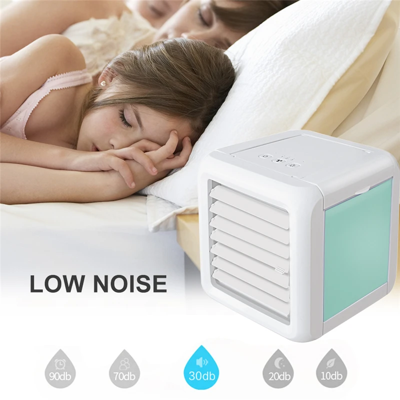 

850ml USB Portable Air Conditioner Humidifier Purifier Fan 7 Colors Light Desktop Air Cooler Ventilator