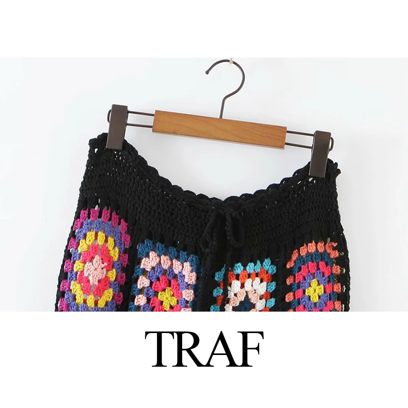 Pantaloni da donna TRAF pantaloni fatti a mano all'uncinetto Sexy scava  fuori pantaloni da donna speciali a 4 stagioni con motivo quadrato  all'uncinetto nero|Pants \u0026 Capris| - AliExpress