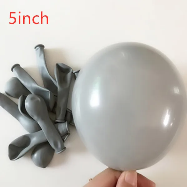 20pcs 5/10/12inch gray ink blue matte macaron 24 inch transparent BoBo balloon wedding decoration birthday party supplies - Цвет: as picture