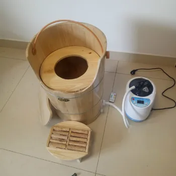 

2019 Solid Wood 60cm Washing Footbath Thermostat Steam Fumigation Foot Bath Bubble Foot Barrel Massage Home Sauna Soaking Feet