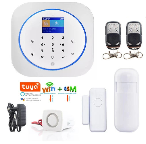 Yobang безопасность Smart Life MINI wifi Беспроводная и GSM Tuya домашняя охранная сигнализация с Alexa и TUYA APP дистанционное управление