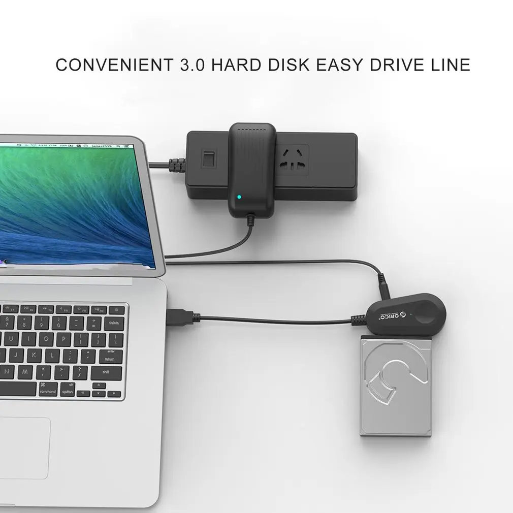 Адаптер ORICO SATA для USB USB3.0 с адаптером питания 12V 2A EU US Чехол для 2,5 дюймов 3,5 дюймов внешний SSD HDD жесткий диск