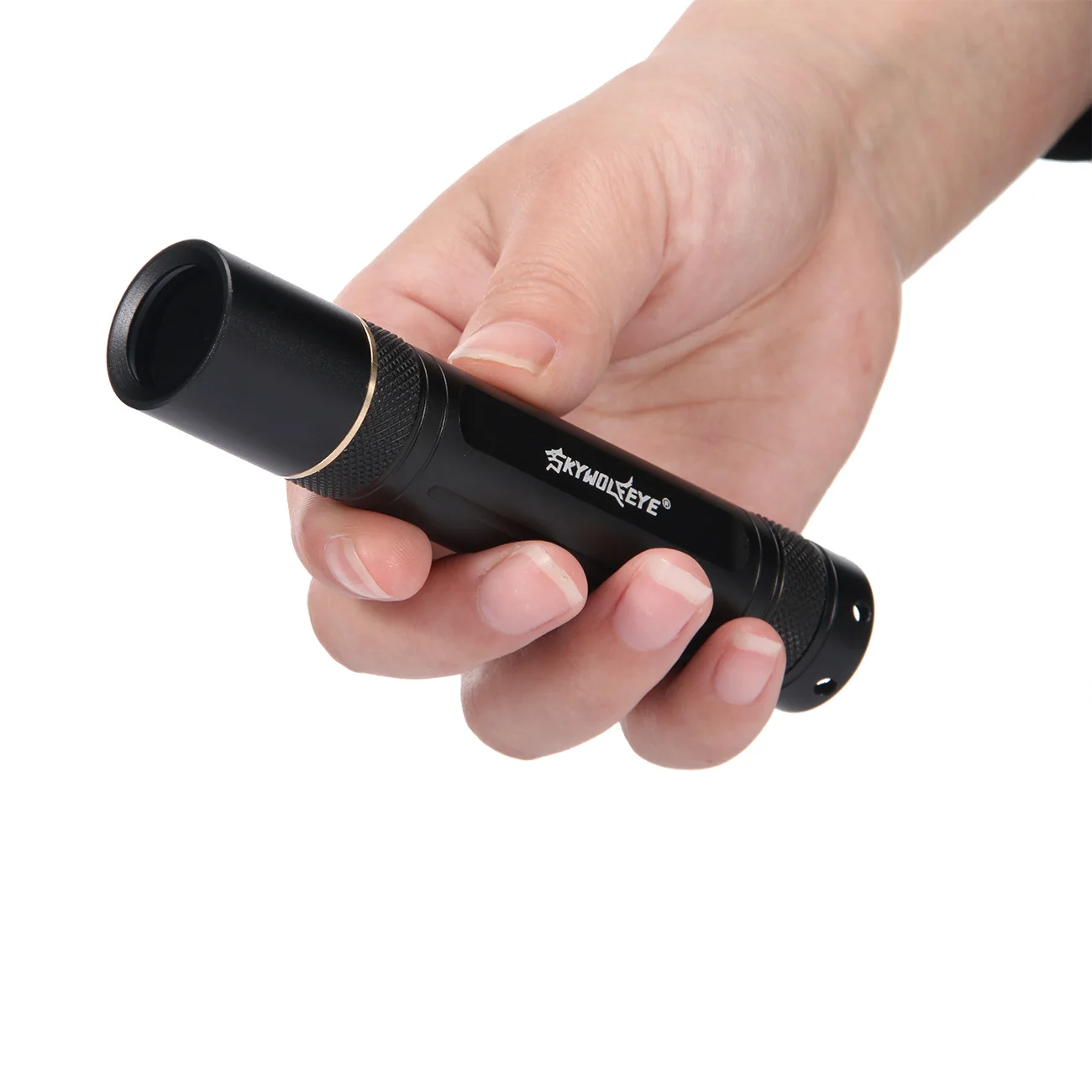 

South Korea Seoul 365 Violet Aluminium Alloy Flashlight Black Mirror Ultraviolet ray Flashlight Fungus Detection Anti-Counterfei