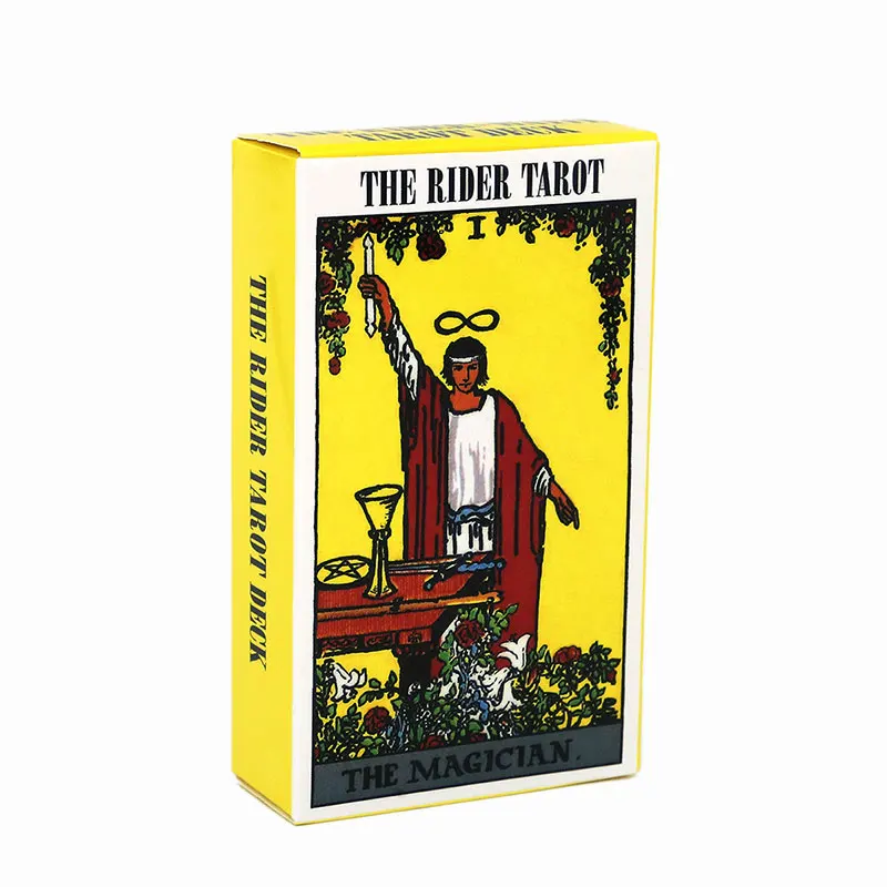 Полный английский лучистый Райдер wait tarot cards smith tarot колода настольные игровые карты развивающие игрушки - Цвет: Светло-желтый