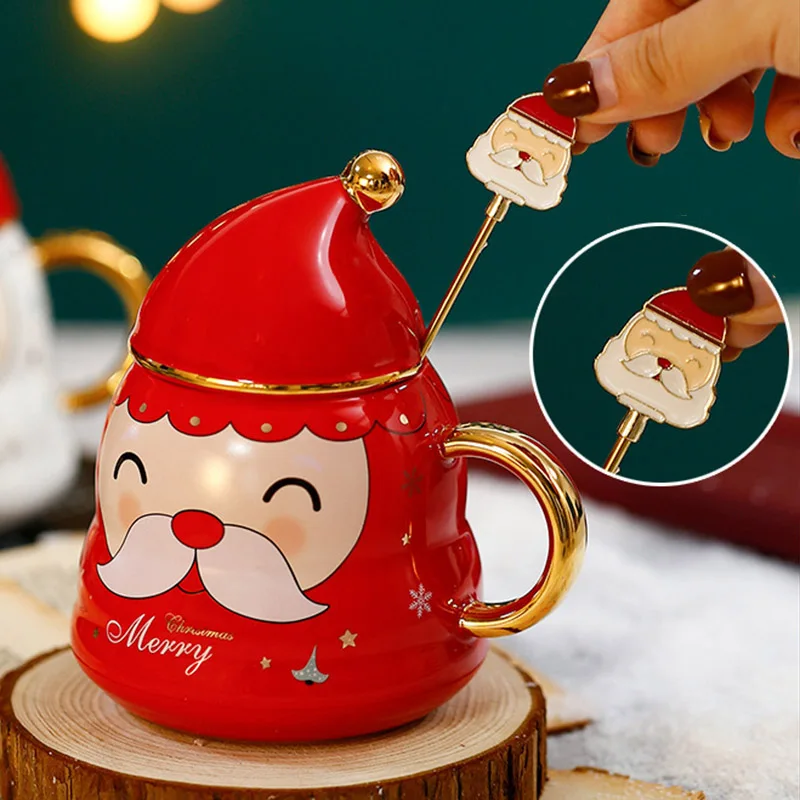 50pcs Net red disposable coffee cup Merry Christmas Santa Claus red hot  drinks paper cups party favors creative milk tea cup - AliExpress