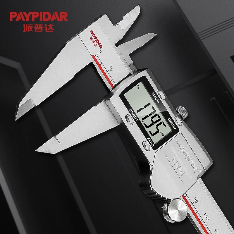 

Digital Display Stainless Steel Calipers 0-150mm -0-300mm 1/64 Fraction/MM/Inch LCD Electronic Vernier Caliper IP45 Waterproof