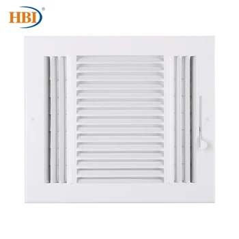 

HBI 3-Way W10"*H8" Straight-Blade Ventilation Grille Air Outlet Valve Air Supply Register Air Vent Cover Steel Ceiling/Sidewall