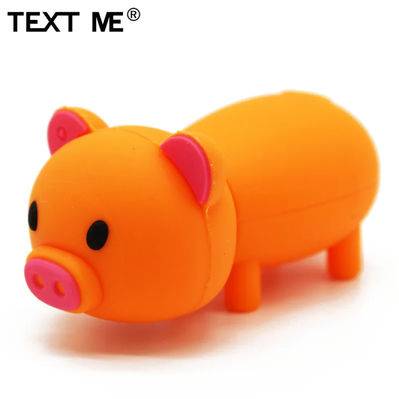 Usb флеш накопитель TEXT ME 64 Гб 4 цвета с милой Свинкой nodel usb 2 0 ГБ 8 16 32 ГБ|USB
