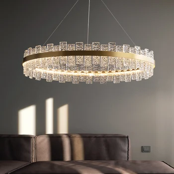 

Postmodern Living Room Creative Bedroom Personality Art Crystal Pendant Lights