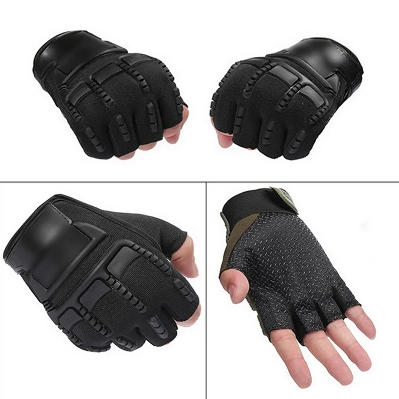 Men Fingerless Military Gloves Outdoor Working Hunting Tactical Anti-Slip Mtb Bike Bicycle Motorcycle Driving Gloves fingerless gloves half finger gloves tactical gloves male gloves sports gloves