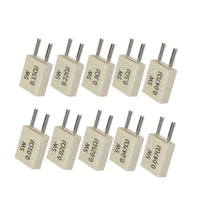 

5W Non-Inductive Ceramic Cement Resistor 0.01/0.015/0.02/0.033/0.047/0.22/0.25 Ohm R