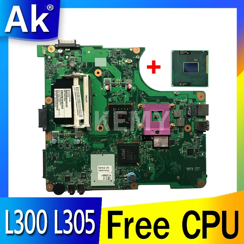 La placa base de computadora portátil para TOSHIBA Satellite L300 L305 V000138010 6050A2170201 GM965 GL960 gratis cpu V000138040 V000138030 Tablero Principal
