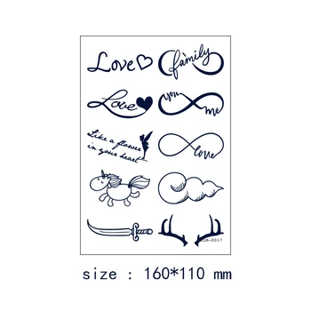 

Juice Tattoo Sticker Love Letter Angel Knife Semi-permanent Tatto Waterproof Temporary Art Tatoo Stickers New Style 7-15 Days
