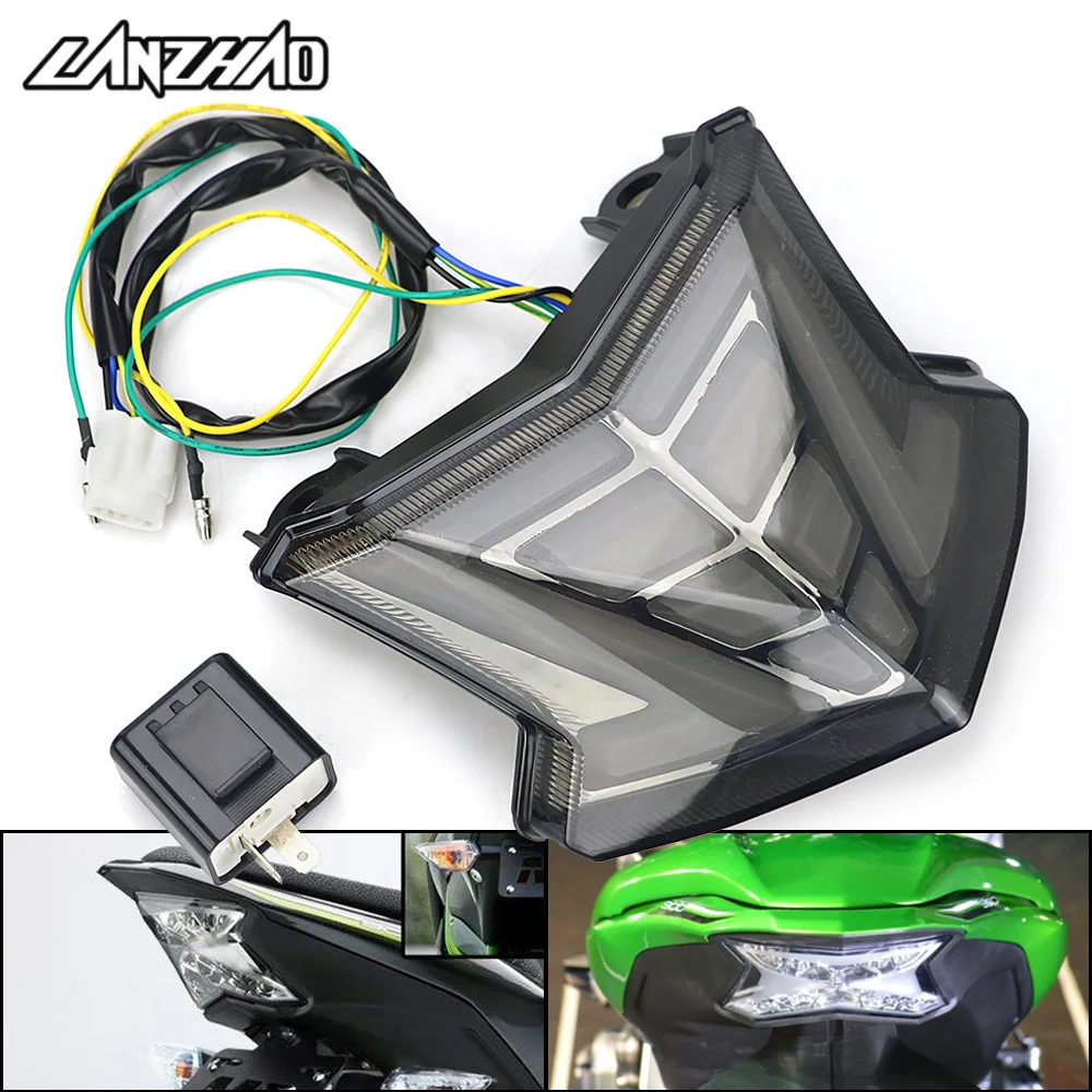 JPA Motorcycle Integrated LED Tail Light Turn signal Indicator Lamp for Kawasaki Ninja 650 Z650 Z900 2017 2018 2019 2020 2021