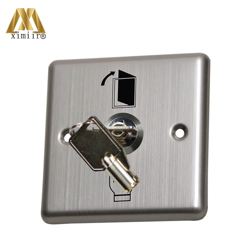 Good Quality Access Control Stainless Steel Panel With Key Exit Swich Emergency E04-K Switch Button | Безопасность и защита