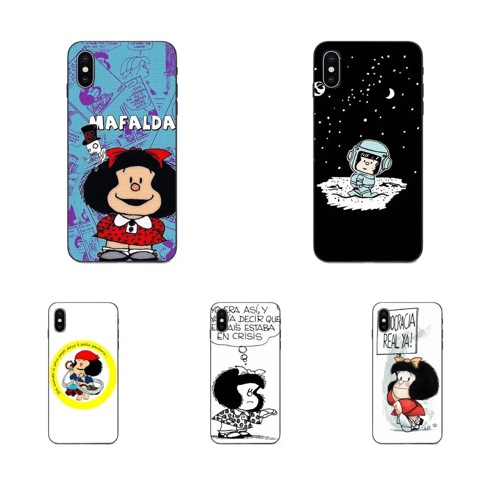 

Mafalda Girl Flexible For Xiaomi Mi Mix Max Note 2 2S 3 5X 6 6X 8 9 9T SE A1 A2 A3 CC9e Lite Play Pro F1 Soft TPU Bags Cases