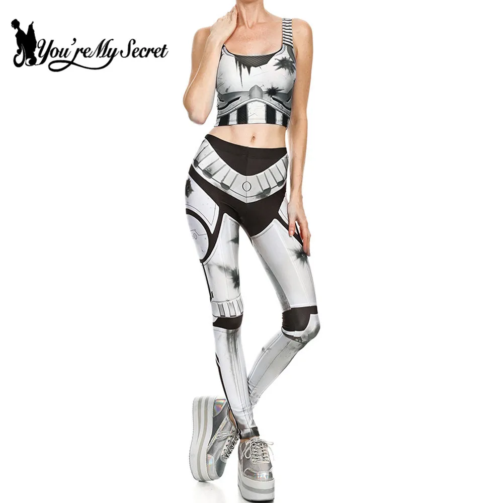 Comprar [Eres mi secreto 2019 Cosplay de Star Wars Para las mujeres pregunto Capitán América Deadpool mujer azul oscuro Tops Leggings conjuntos
