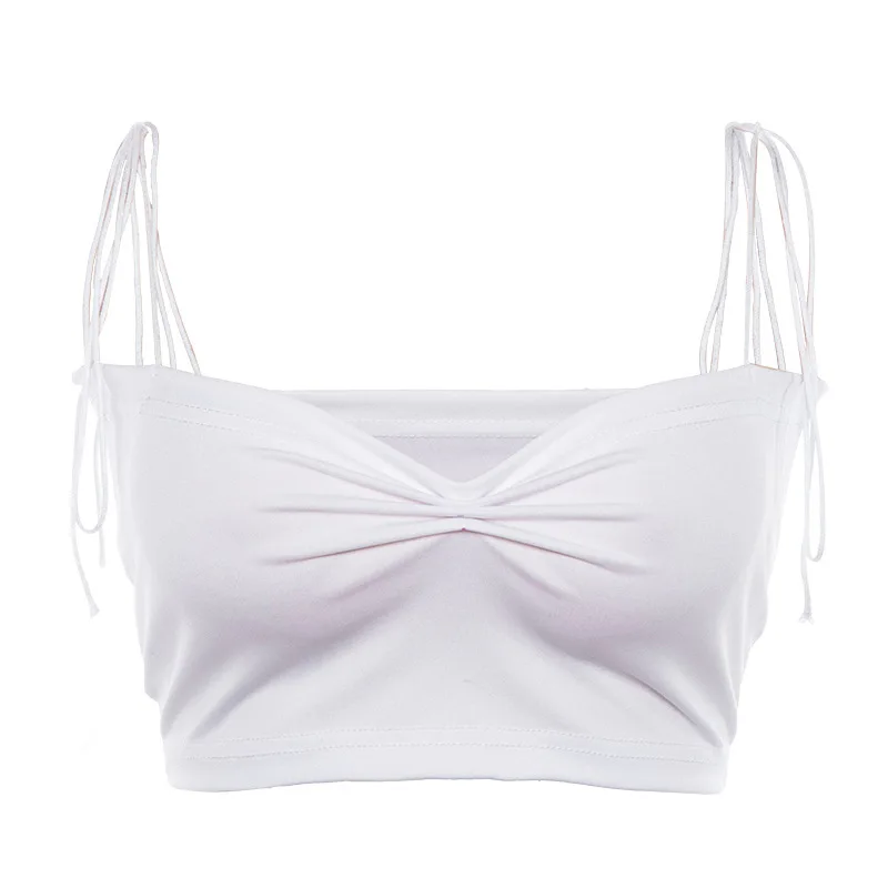 

2020 new autumn foreign trade fashion sexy sling V-neck cropped bottoming shirt vest women's clothing