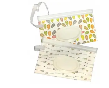 

Wet Wipes Bag Cosmetic Pouch Clutch and Clean Easy-carry Snap-strap Wipes Container Wipes Tissue Boxes SN3091