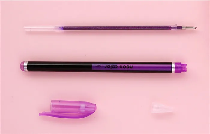 48 шт. неоновая металлическая пастель с блестками набор ручек 1 мм гелевая чернильная ручка для искусства раскрашивания маркер для