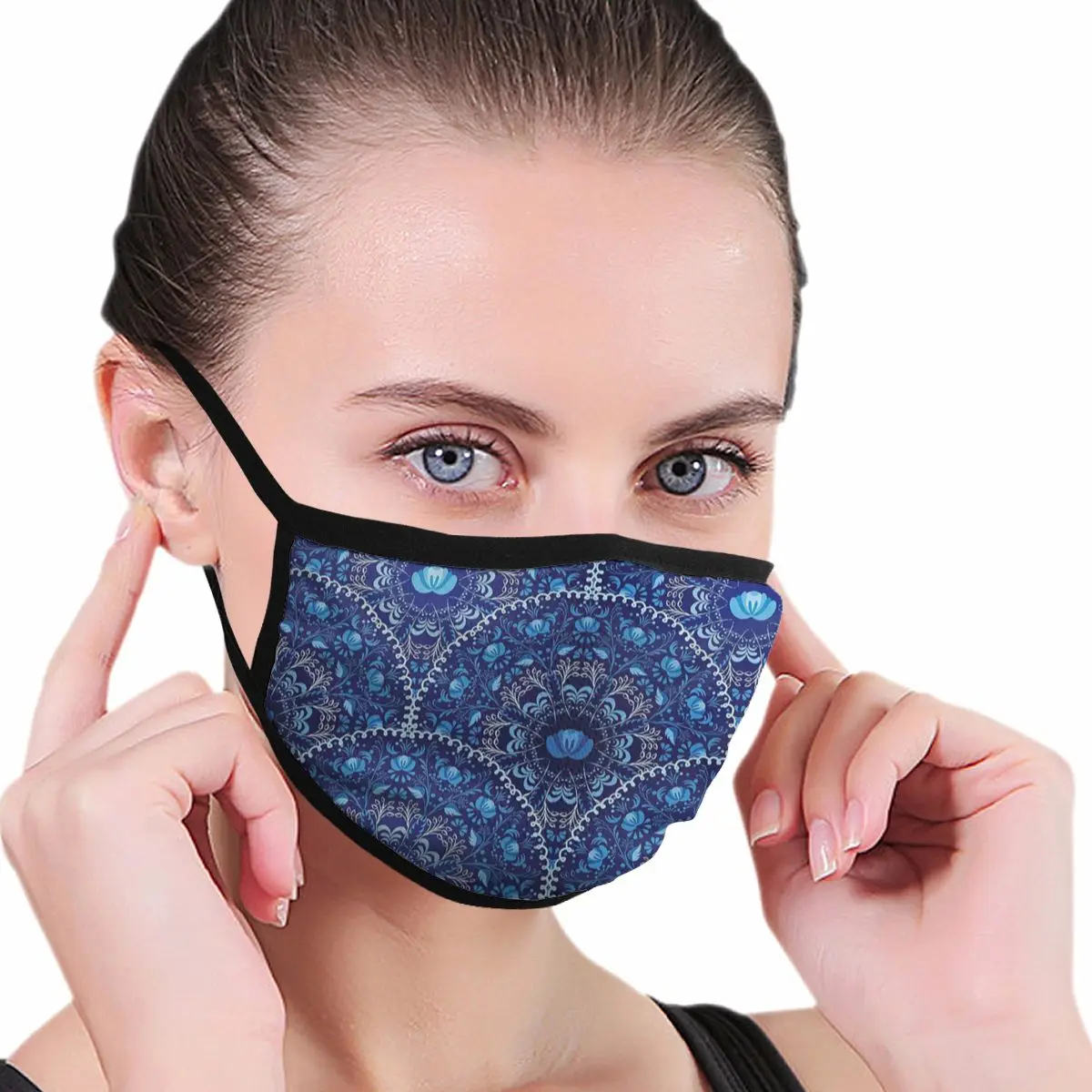 

Circular And Floral Alike Oriental Style Unisex Dust Mask Outdoor Sport Mouth Face Mask Washable Reusable