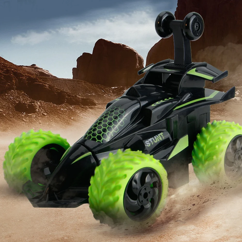 RC 360 градусов вращающийся трюк автомобиль 2,4 г дистанционное управление боковой барабанщик спин автомобиль анти-удар автомобиль игрушки подарки для детей